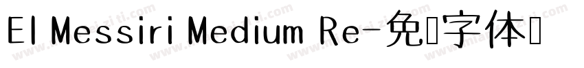 El Messiri Medium Re字体转换